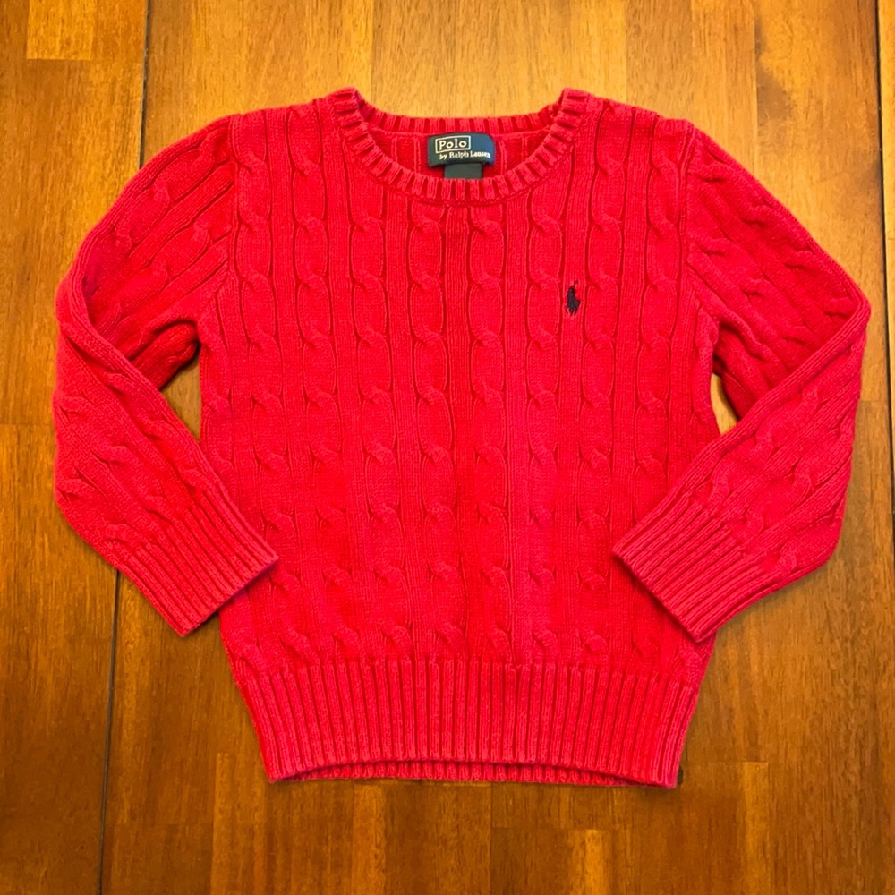 Polo Ralph Lauren red sweater size 4 heavy/warm